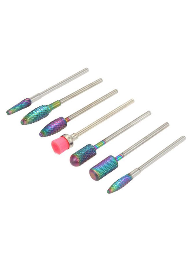 NIBEMINENT 7-Piece Rotary Nail Polishing Drill Bit Set Multicolour - Image 2
