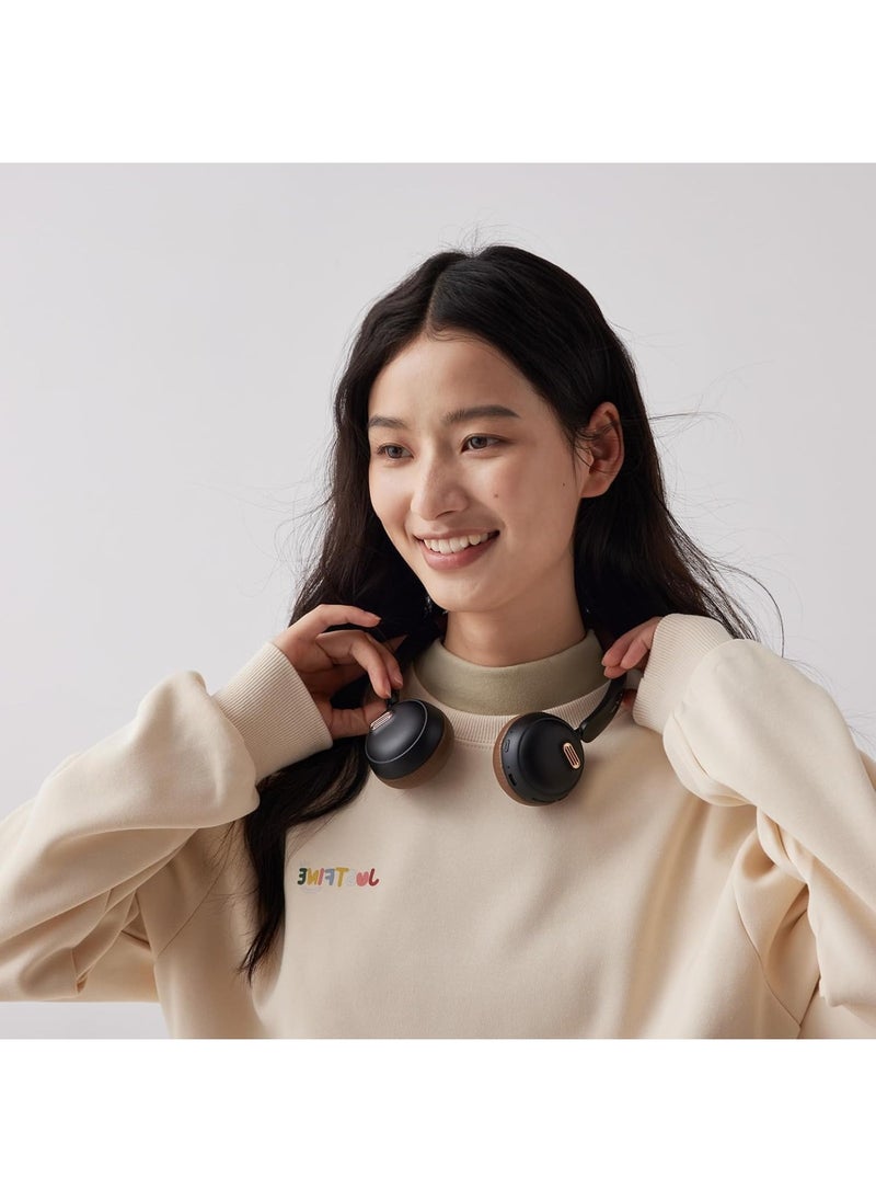 fingertime - Retro Headphones, Old School Style Headset, Hybrid Active Noise Cancelling, On-Ear Design with Bluetooth V5.4, Up to 60 Hours of Playtime, Built-in Microphone for Seamless Calls - Image 1