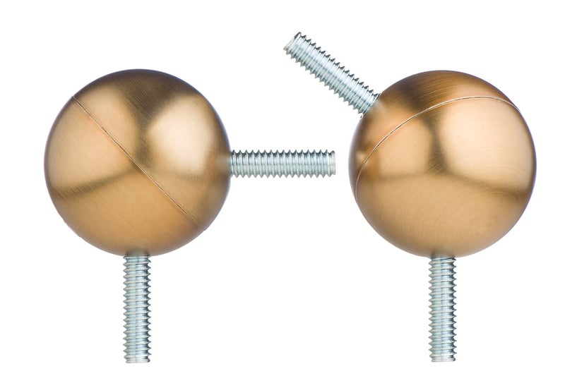 Ivilon Bay Window Curtain Rod Corner Connector  for Rods of 58 to 118 Inch  Warm Gold