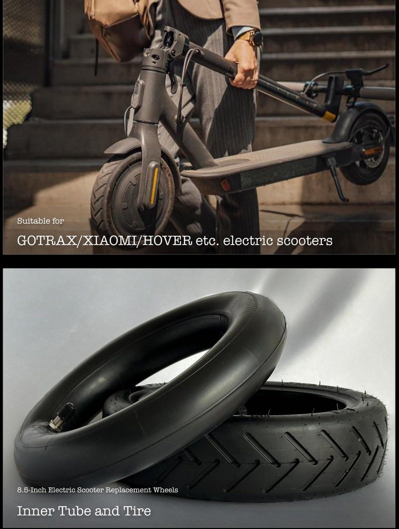 Walshen أنبوب إطار ويلشين 8.5 8.5x2 بديل للإطارات للسكوتر Gotrax/Gxl V2/Xiaomi M365/Razor Electric Scooter، 81/2x2 إطارات سكوتر هوائية أكثر سمكًا (1 مجموعة) - Image 4