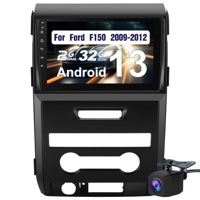 Votheon Car Radio for Ford F150 2009 2010 2011 2012,9 inch Touch Screen Radio Upgrade with 2GB+32GB,CarPlay/Android Auto Backup Camera,Bluetooth WiFi,SWC, FM, AM, RDS DSP - Image 1
