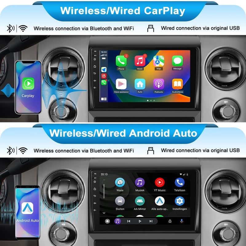 Votheon Car Radio for Ford F150 2009 2010 2011 2012,9 inch Touch Screen Radio Upgrade with 2GB+32GB,CarPlay/Android Auto Backup Camera,Bluetooth WiFi,SWC, FM, AM, RDS DSP - Image 3
