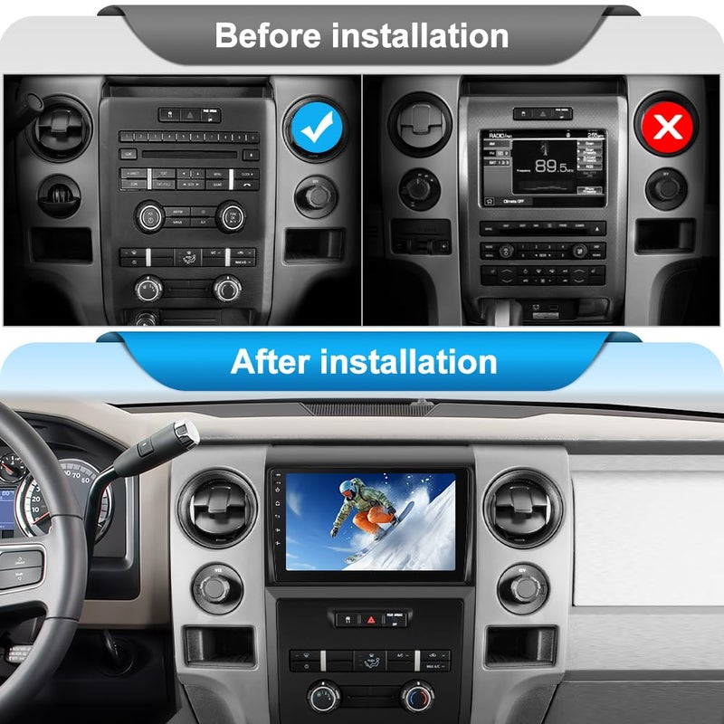 Votheon Car Radio for Ford F150 2009 2010 2011 2012,9 inch Touch Screen Radio Upgrade with 2GB+32GB,CarPlay/Android Auto Backup Camera,Bluetooth WiFi,SWC, FM, AM, RDS DSP - Image 2