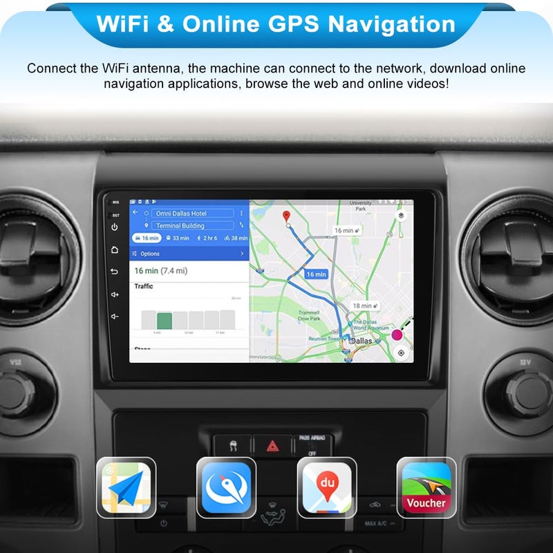 Votheon Car Radio for Ford F150 2009 2010 2011 2012,9 inch Touch Screen Radio Upgrade with 2GB+32GB,CarPlay/Android Auto Backup Camera,Bluetooth WiFi,SWC, FM, AM, RDS DSP - Image 5