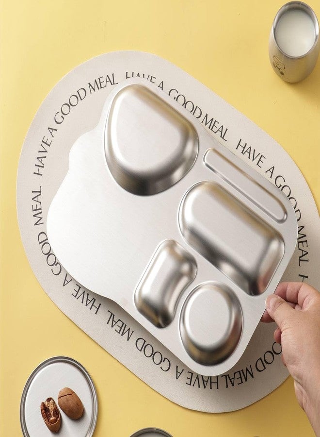 Basil Stainless Steel Spaceship Plate for Kids - Kids Plates for Food with 4 Compartments - Dinner Plates for Baby - Unbreakable Dinner Plates - Ideal for Birthday, Return Gifting - Tiger - Image 5