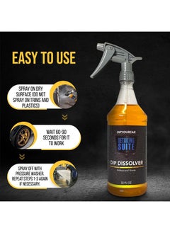 DipYourCar .com Plasti Dip Dissolver - Finish Remover, Striper, and Cleaner for Plastic Dip Painted Cars - Liquifies and Removes Dip to Thin to Peel (32 oz Spray Bottle)  - Image 4