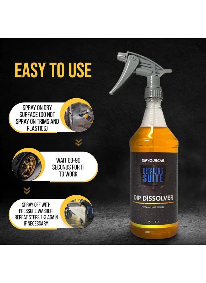 DipYourCar .com Plasti Dip Dissolver - Finish Remover, Striper, and Cleaner for Plastic Dip Painted Cars - Liquifies and Removes Dip to Thin to Peel (32 oz Spray Bottle)  - Image 4