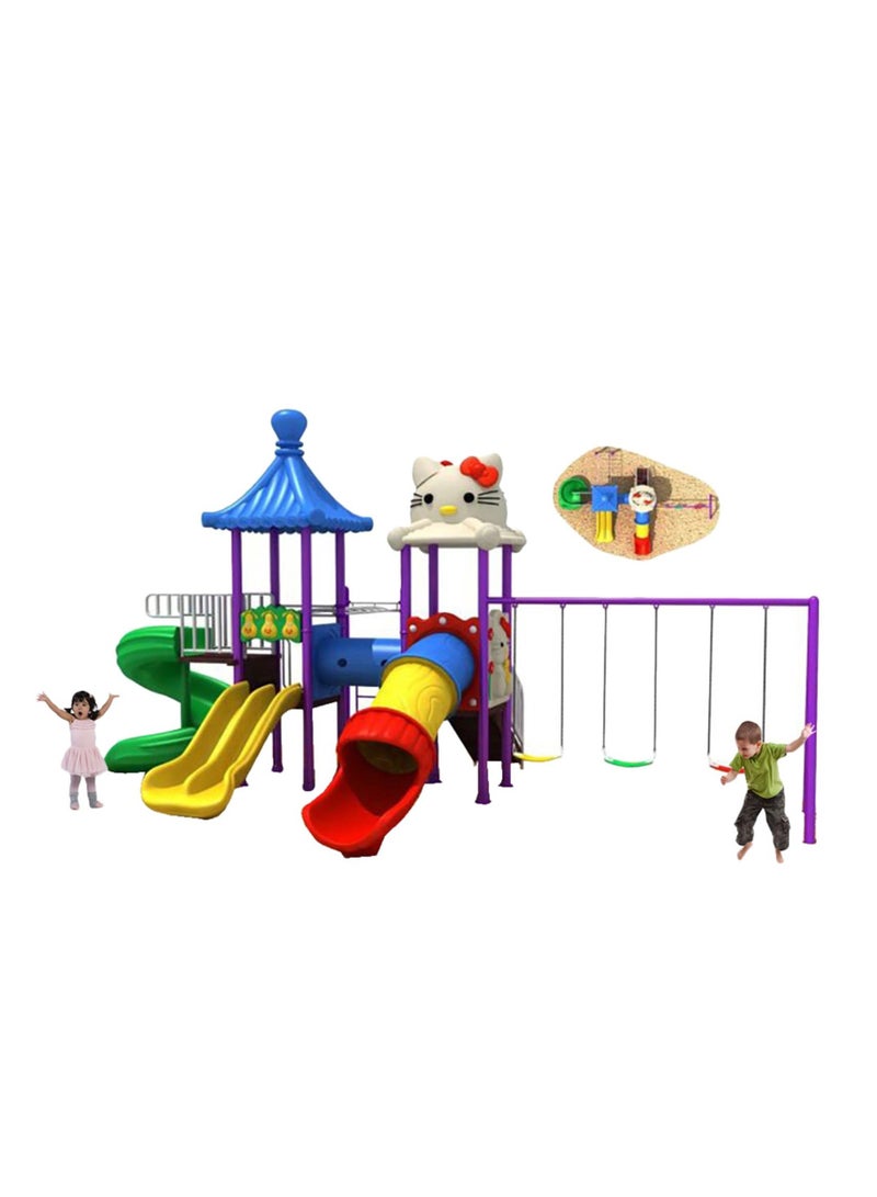 Myts - Mega Kitten Frame Dual Swing & Wavy Slides (340 cm) - Image 1