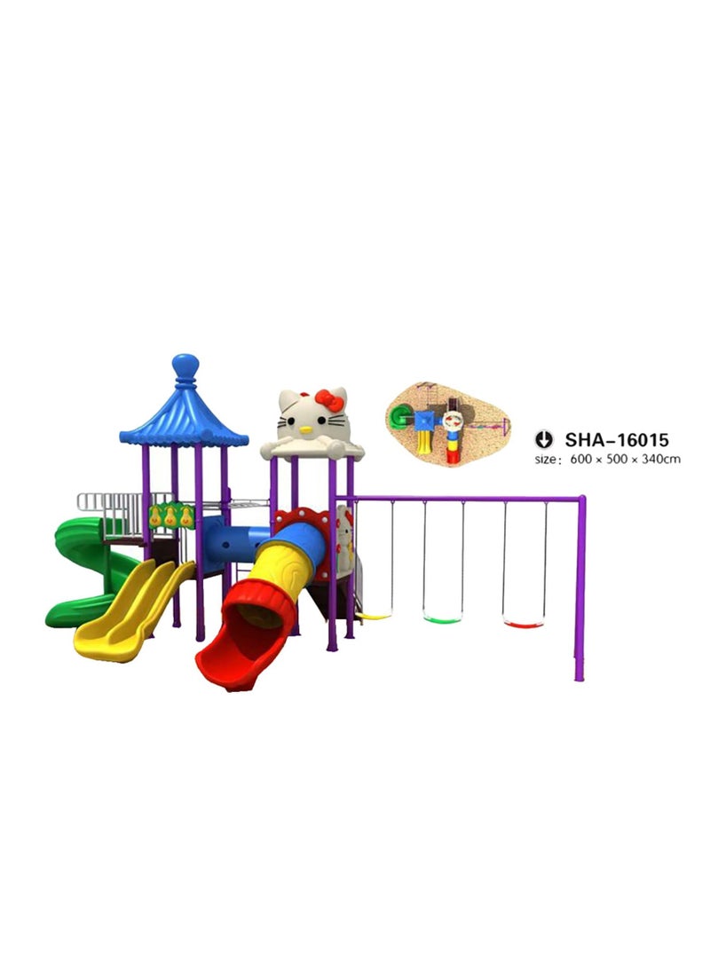Myts - Mega Kitten Frame Dual Swing & Wavy Slides (340 cm) - Image 2