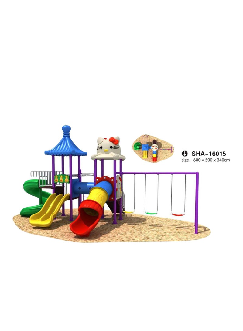 Myts - Mega Kitten Frame Dual Swing & Wavy Slides (340 cm) - Image 3