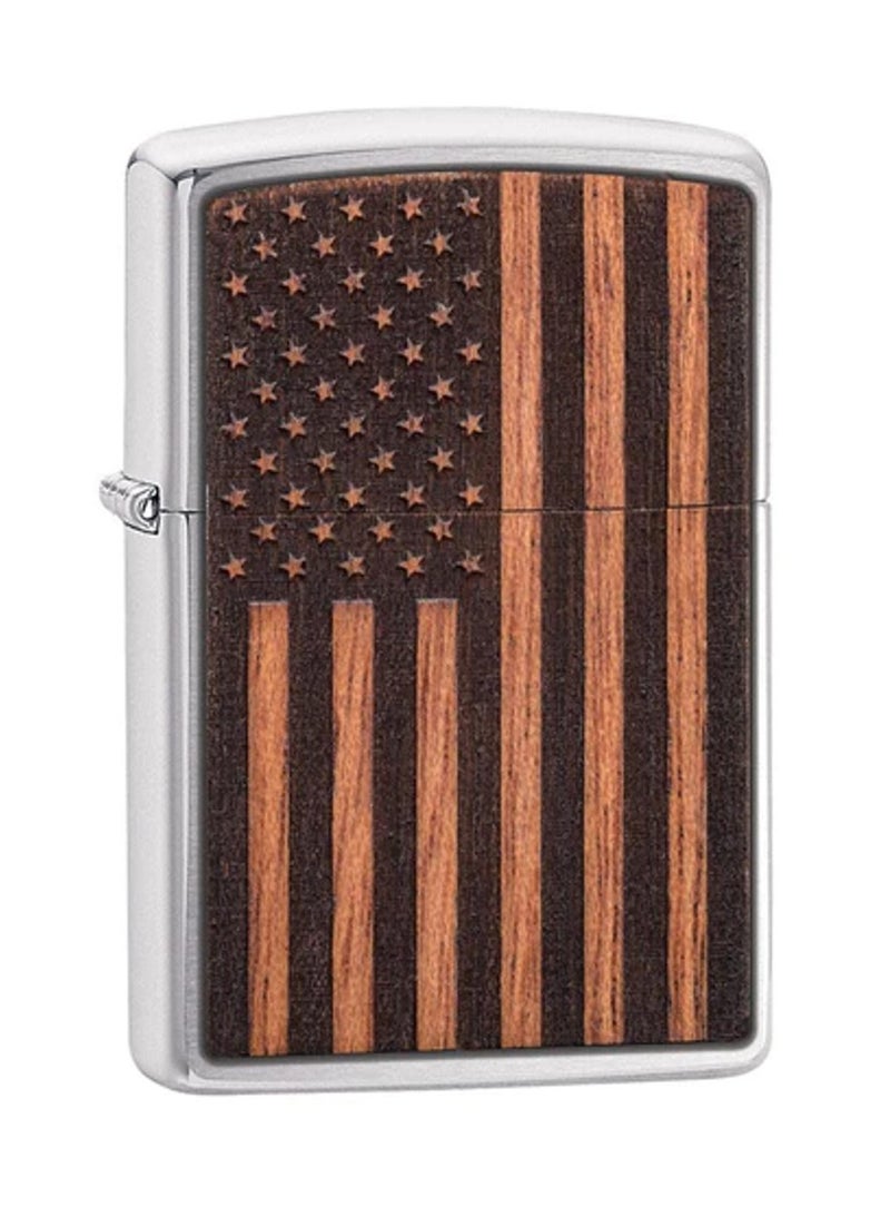 زيبو ولاعة وودشوك بطبعة علم الولايات المتحدة مصنوعة من خشب الماهوجني والكروم المصقول من زيبو - Image 2