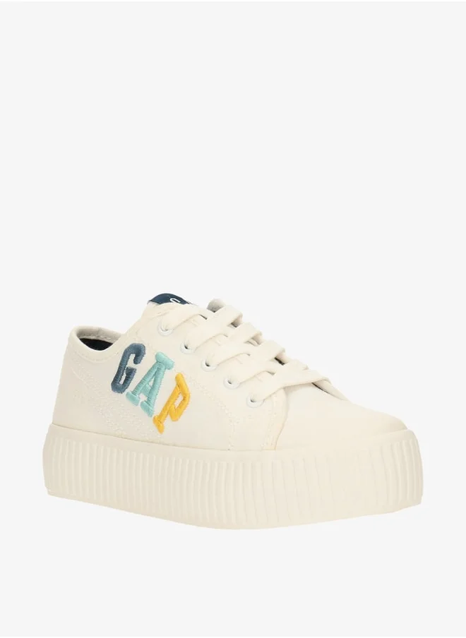 GAP Boys' Logo Print Lace-Up Canvas Shoes