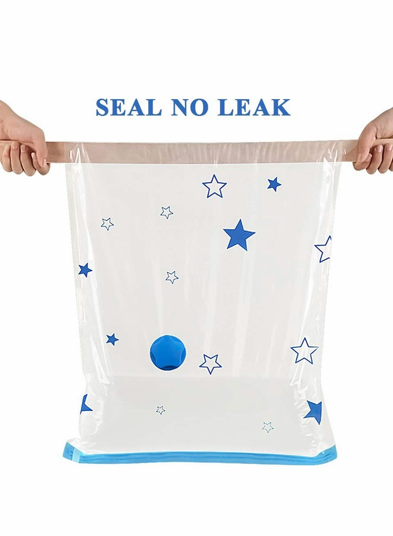 Vacuum Storage Bags 6 Bags Reusable Storage Bags Compression Storage Bags for Comforters Blankets Clothes Storage Hand Pump Included 2 Jumbo + 2 Extra Large + 2 Medium - Image 4