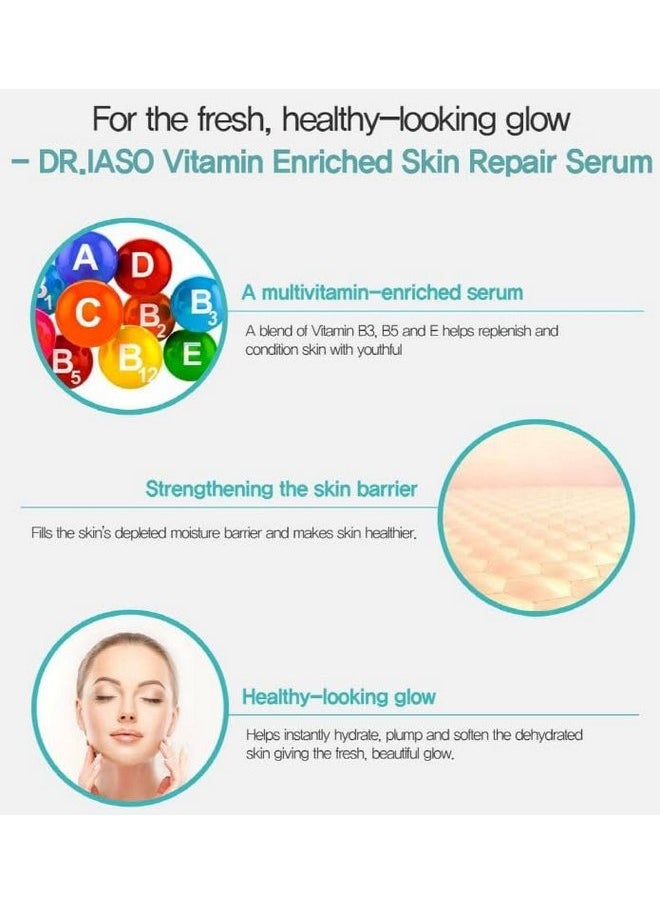 iaso Dr. IASO Skin Repair Serum 1.5 oz.- Anti Aging & Anti Wrinkle | korean beauty serum | Vitamin E + B Hyaluronic Acid to Care Ceuticals Face  - Image 3