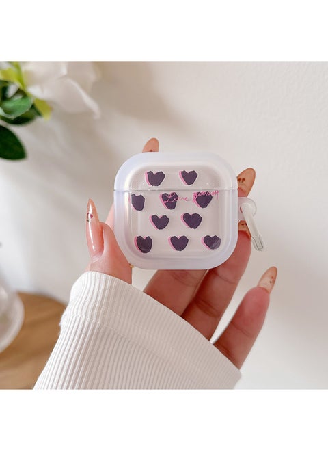Bow Leopard Print Ins Suitable For Apple Bluetooth Airpods Pro Protective Case Airpods4 Generation Earphone Case-Color:Love-Applicable Models:airpods 4