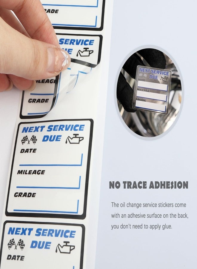Stacool ملصقات تغيير زيت السيارة من ستاكول، 300 قطعة - ملصق موعد الصيانة القادمة، ملصقات فينيل قابلة للإزالة مقاس 2×2 بوصة، ملصقات تغيير زيت للزجاج الأمامي، ملصقات تغيير زيت مريحة لمعظم السيارات - Image 4