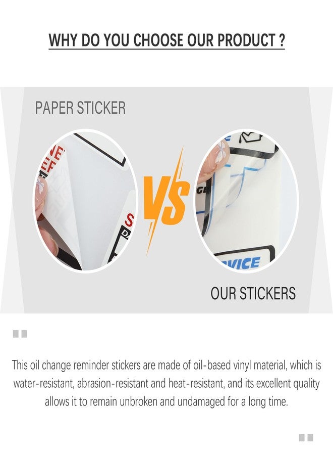 Stacool ملصقات تغيير زيت السيارة من ستاكول، 300 قطعة - ملصق موعد الصيانة القادمة، ملصقات فينيل قابلة للإزالة مقاس 2×2 بوصة، ملصقات تغيير زيت للزجاج الأمامي، ملصقات تغيير زيت مريحة لمعظم السيارات - Image 5