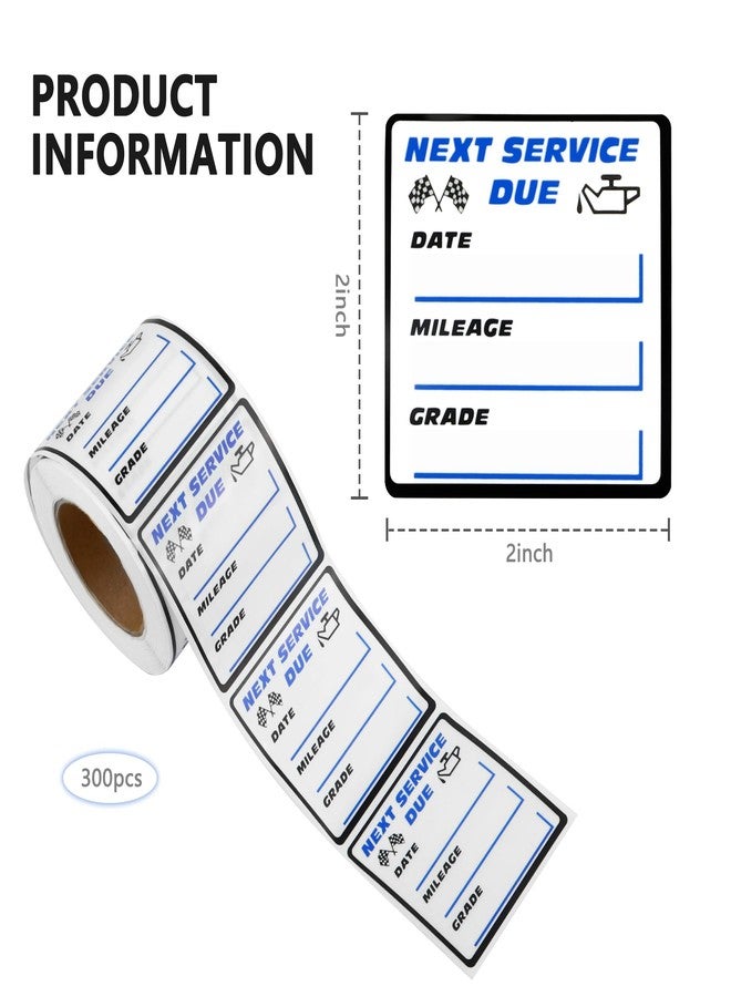Stacool ملصقات تغيير زيت السيارة من ستاكول، 300 قطعة - ملصق موعد الصيانة القادمة، ملصقات فينيل قابلة للإزالة مقاس 2×2 بوصة، ملصقات تغيير زيت للزجاج الأمامي، ملصقات تغيير زيت مريحة لمعظم السيارات - Image 2