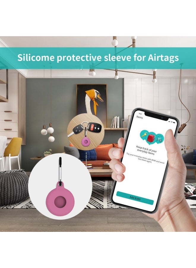 Generic - Anti-loss Case For Apple Airtags Case For Apple Tracker AirTags Silicone Protective Case-Color:Black-Applicable Models:airtags - Image 1