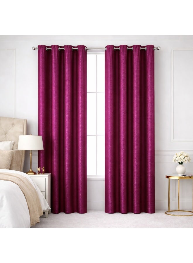 Bliss Casa Indigo Lite Window Curtains 2 Pack 240 x 140 cm – Lightweight Solid Eyelet Curtains for Bedroom Living Room – Soft Light Filtering Drapes