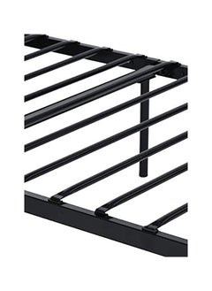 Uzman Home Wood And Steel Bed With Wooden Legs Brown- Double Size 190x120 cm  - Image 2