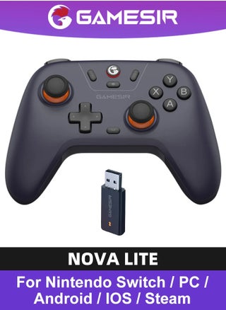GameSir Nova Lite 2.4G Wireless Controller for Windows PC, iPhone, Android, Switch Steam Deck, Bluetooth Controller Gamepad with Hall Effect Trigger,Turbo,Rumble Vibration Purple - pzsku/ZCB25E0AF6DA467EBEE1FZ/45/_/1711097484/5de3c8f2-ef6a-40c4-816f-30515384b5fe