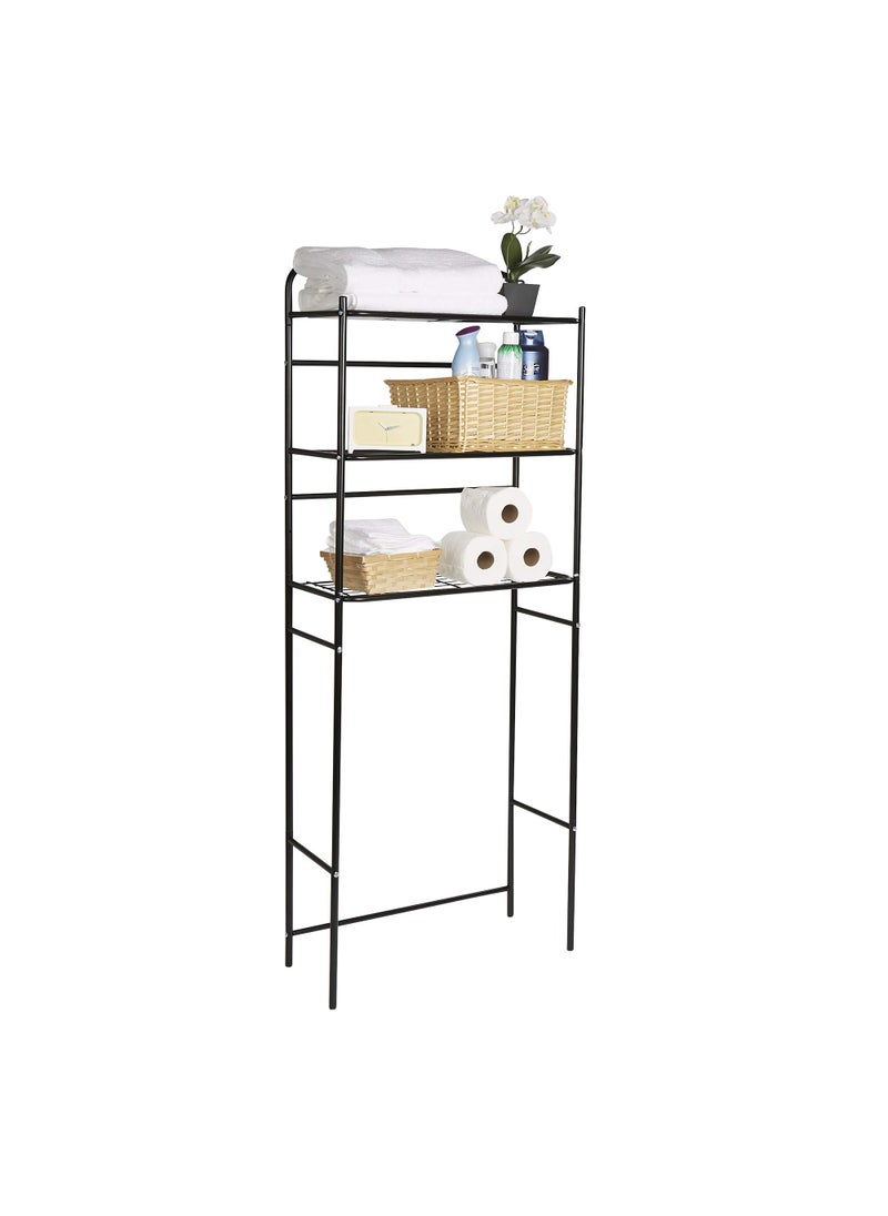 Mind Reader Mind Reader Over The Toilet Storage Rack Bathroom Organizer Bathroom Shelves Metal 235 L x 1025 W x 705 H Black 