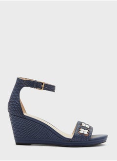 NINE WEST Julian Ankel Strap Wedges  - Image 1