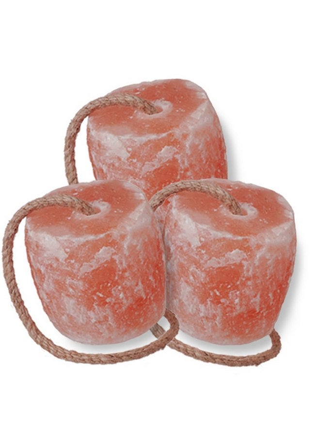 100% Himalayan Salt Lick for Horses- Pack of 3 Licking Salt Block for Animals with Minerals, 5 Lbs Salt Licks for Cows, Goats, Deer, Cattles & on Rope