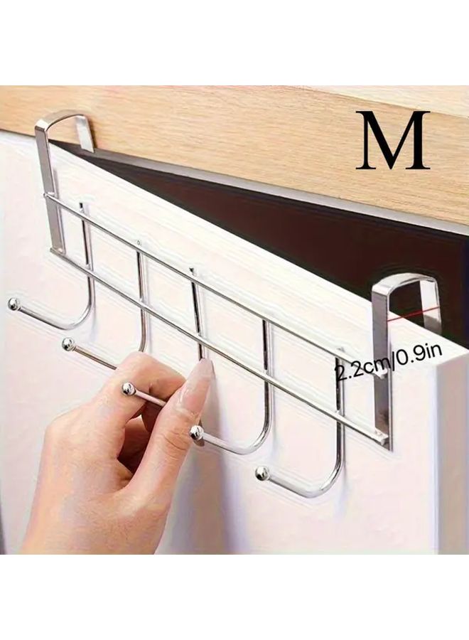 Over The Door Hanger 5 Hook Metal Wall Mounted Coat Towel Rack Size M Rust Resistant - Image 4