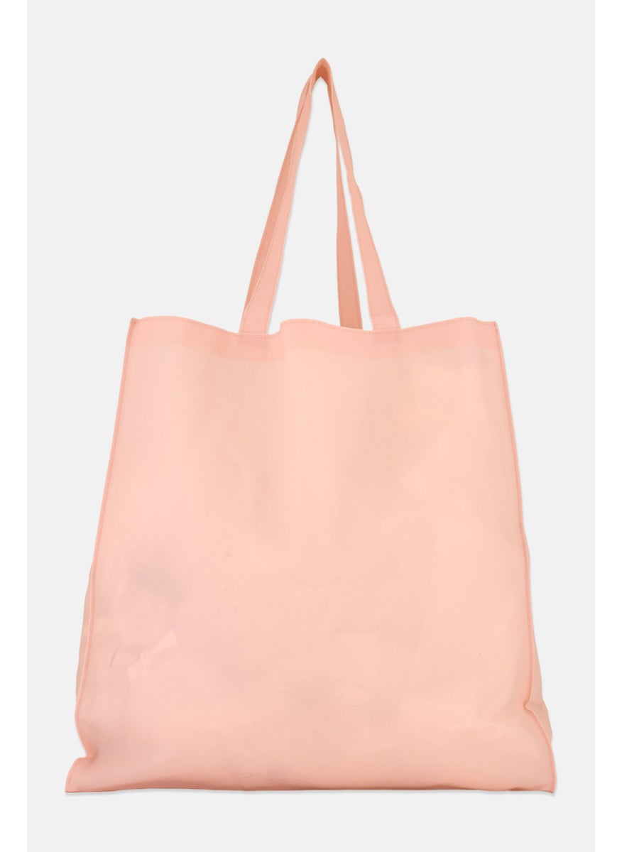 Muy Mucho Women Solid Tote Bag 44 H x 44  L x 14 W cm, Pink  - Image 1