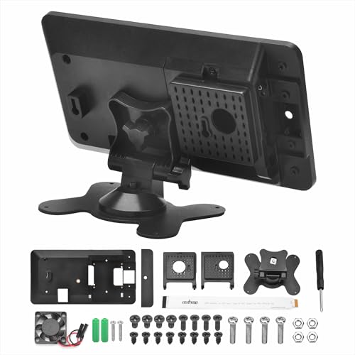 OSOYOO PiStudio Case Designed for Raspberry Pi Official 7" DSI Touchscreen (1st Gen 800x480) & OSOYOO 7" IPS 800×480 DSI Screen – Wall and Desk Mount Stand for Pi 5/4/3 – Friendly Durable Workstation - Image 1
