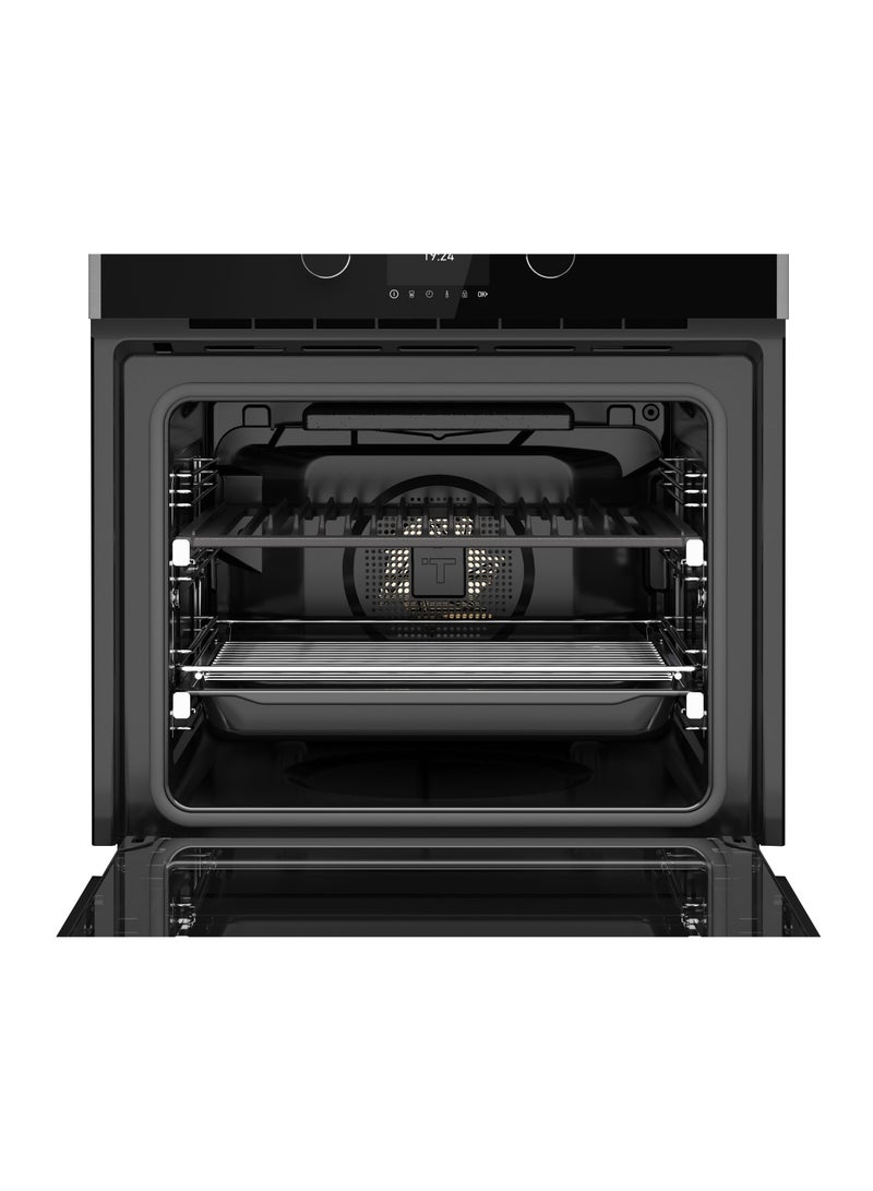 TEKA SteakMaster 71L Multifunction Pyrolytic Oven with Special Grill and Cast iron grid for Steaks Pyrolytic & HydroClean System 71 L 3518 W 111000055 Black Glass with StainlessSteel Frame - Image 2