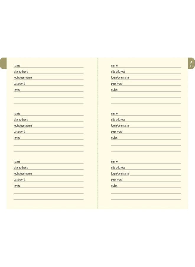 Peter Pauper Press Midnight Floral Internet Address & Password Logbook - Image 2