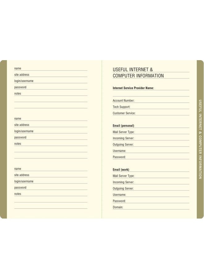 Peter Pauper Press Midnight Floral Internet Address & Password Logbook - Image 3