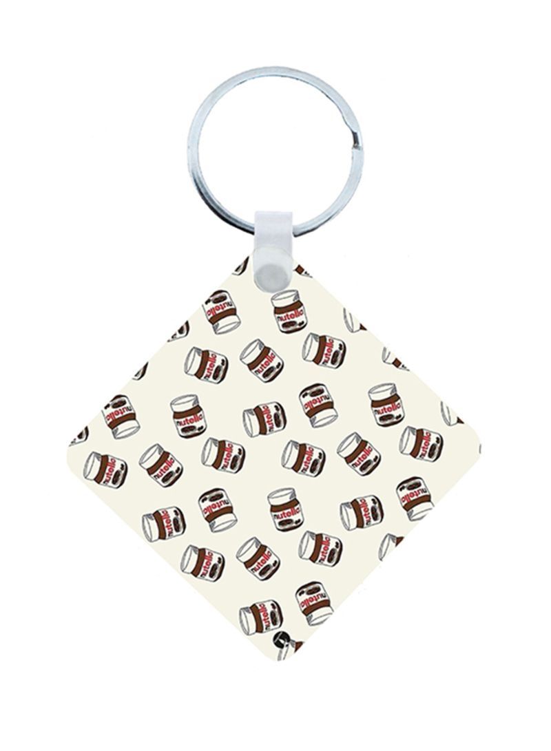 Nutella Wooden Keychain