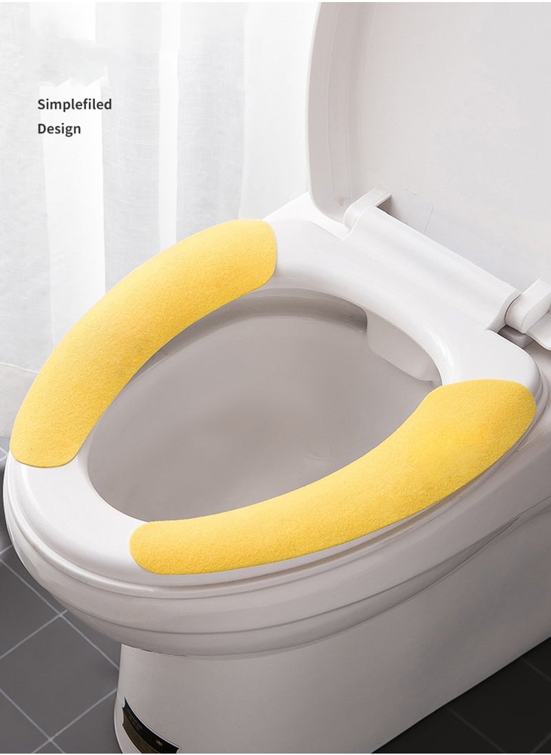 Beirui Toilet Cover, 2 Pair Washable Household Toilet Cover Pads, Self-Adhesive Portable Reusable Sanitary Toilet Cover Pads.  - Image 4