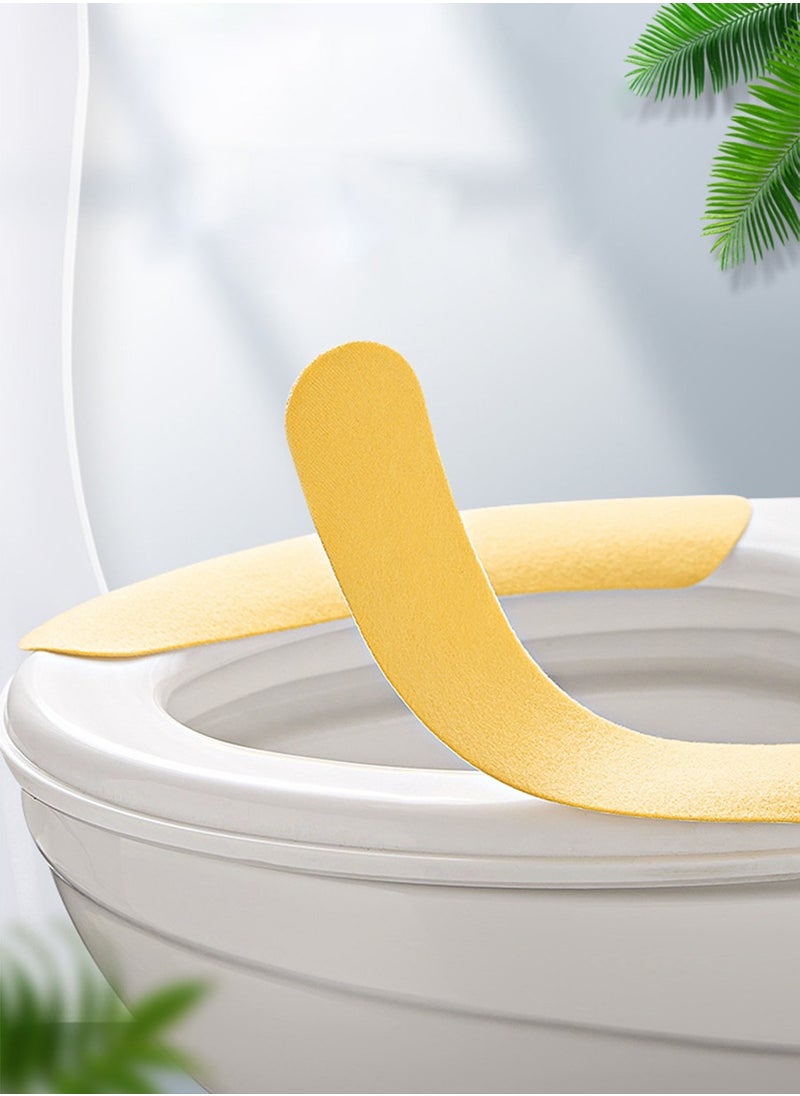 Beirui Toilet Cover, 2 Pair Washable Household Toilet Cover Pads, Self-Adhesive Portable Reusable Sanitary Toilet Cover Pads.  - Image 3