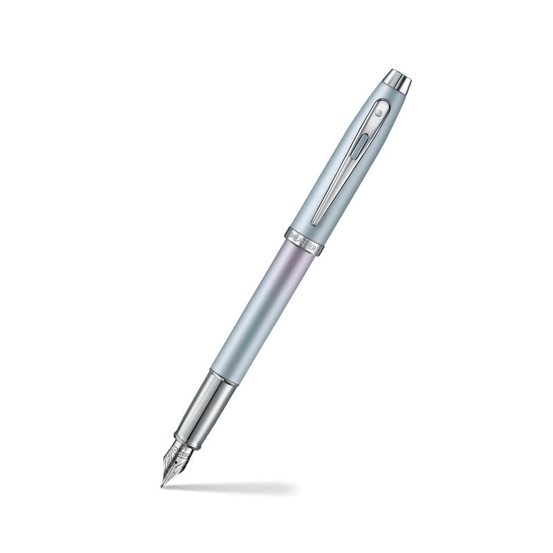 SHEAFFER قلم حبر سائل بتدرج لوني أزرق ووردي مع تشطيبات مطلية بالكروم - متوسط - Image 1
