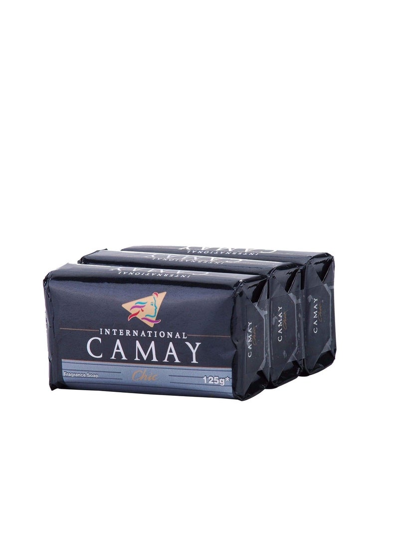 Camay Camay Chic bar Soap International Softly Scented Body Bath 125g 4.4oz (3 Pack) 