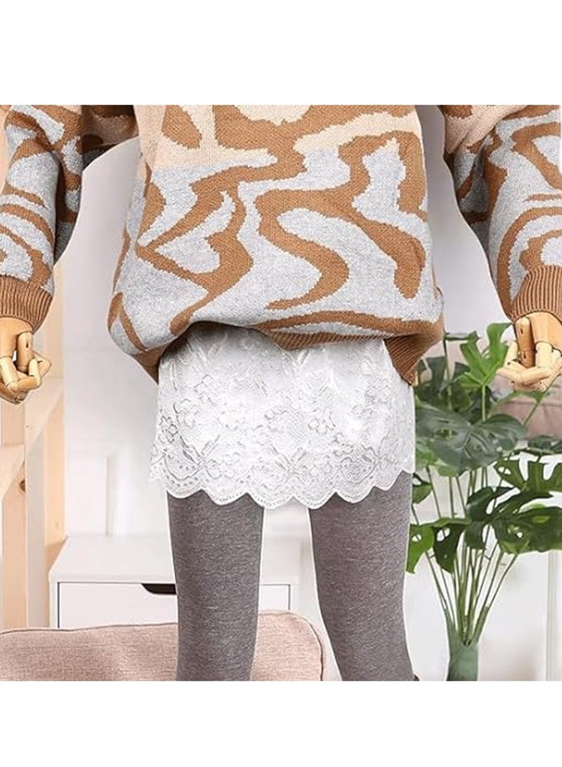 SYOSI Lace Shirt Extender for Women, Adjustable Lace Skirt Layering Fake Tops Lower Sweep 2 Pack - Image 5