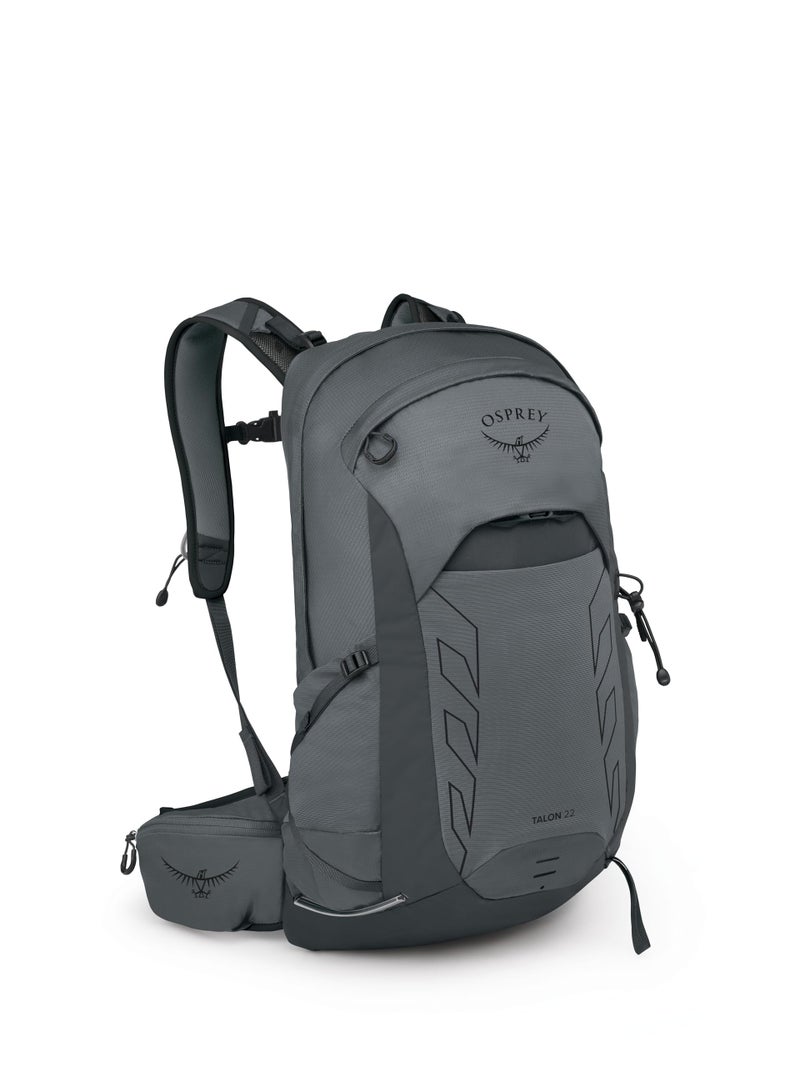 Osprey Talon 22L Men's Lightweight Hiking Backpack - Small Daypack for Travel & Camping, Phantom Grey/Dark Charcoal - Image 1