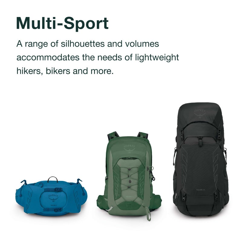 Osprey Talon 22L Men's Lightweight Hiking Backpack - Small Daypack for Travel & Camping, Phantom Grey/Dark Charcoal - Image 5