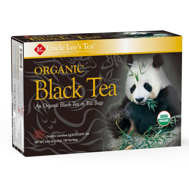 Uncle Lee's Tea Organic Black Tea - Premium Tea, Full-Bodied, Caffeinated Coffee Alternative, Robust Black Tea Bags, Individually Wrapped 100 Count - Image 1
