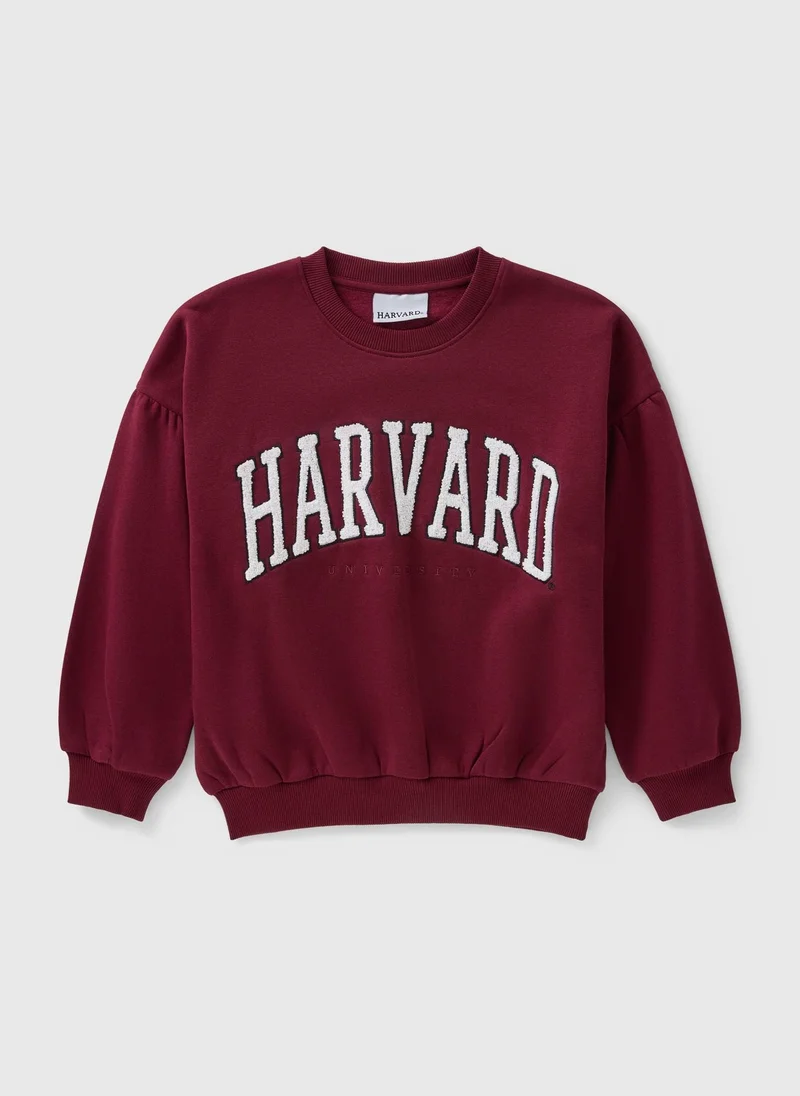 ماتلان Girls Burgundy Harvard Sweatshirt