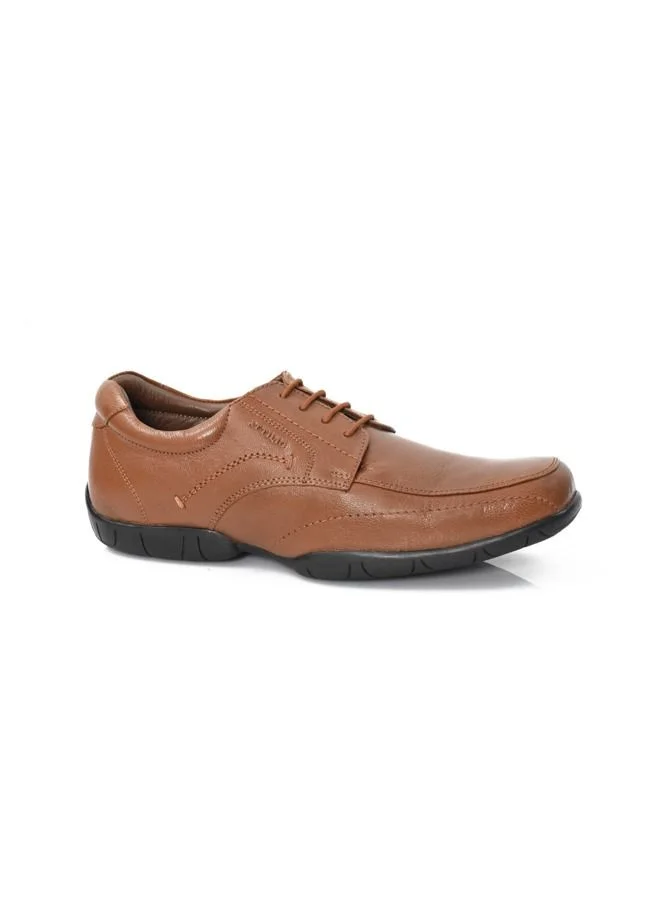 ATTILIO Men's ALDOS 6 Derby Lace up Comfort Tan Brown Leather Work Office Formal Occasion Party Casual Wear Italian Design Anti Skid Padded Insole Premium Shoes