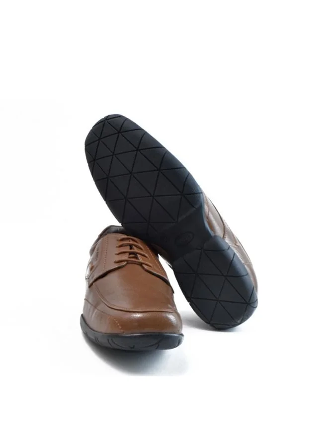 ATTILIO Men's ALDOS 6 Derby Lace up Comfort Tan Brown Leather Work Office Formal Occasion Party Casual Wear Italian Design Anti Skid Padded Insole Premium Shoes