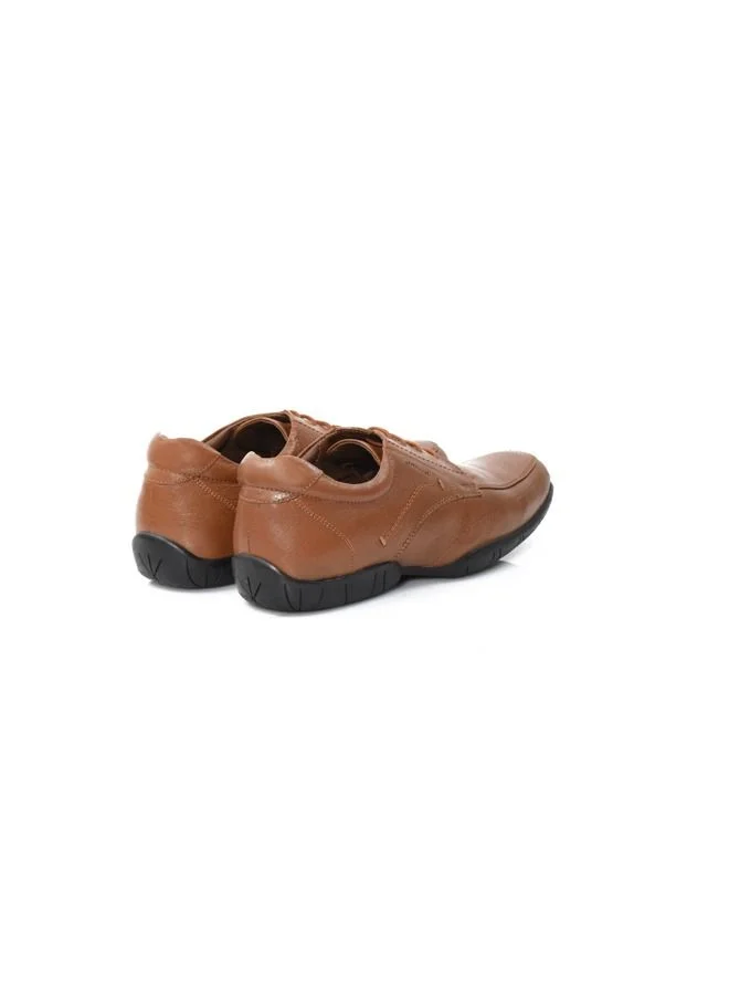 ATTILIO Men's ALDOS 6 Derby Lace up Comfort Tan Brown Leather Work Office Formal Occasion Party Casual Wear Italian Design Anti Skid Padded Insole Premium Shoes
