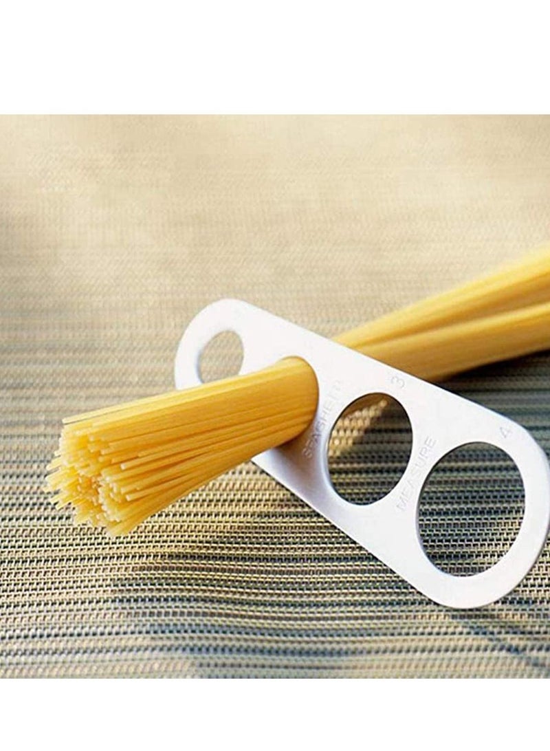Spaghetti Measure Portion Control 2 Pack 4-Holes Stainless Steel Pasta Cook Kitchen Cake Ruler Noodle - Image 4
