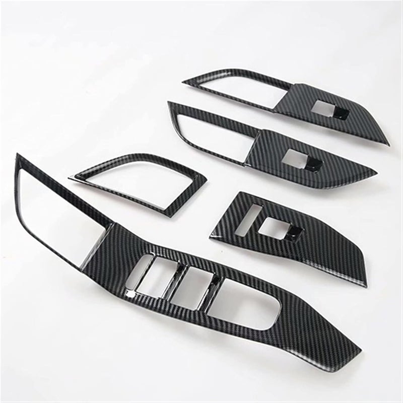 Yurefax تريم مفتاح نافذة الباب من يوريفكس من ألياف الكربون لسيارة نيسان إكس-تريل روج - Image 2